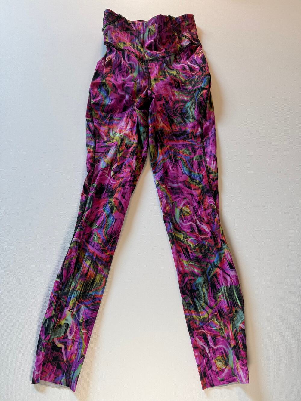 Lululemon Fast and Free High-Rise Tight 25 Paper Flow Pink Multi Size 0